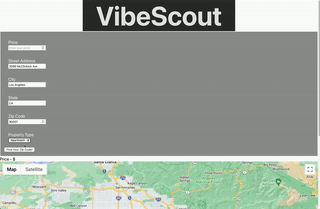 A gif showing the operation of the vibescout app.